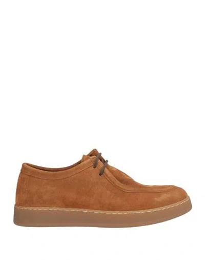 Cafènoir Man Ankle Boots Camel Size 8 Leather In Beige