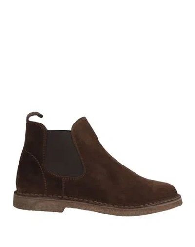 Cafènoir Man Ankle Boots Dark Brown Size 10 Leather