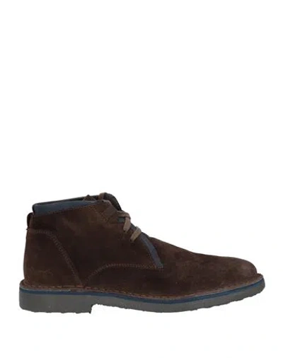 Cafènoir Man Ankle Boots Dark Brown Size 7 Leather