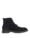 Cafènoir Man Ankle Boots Midnight Blue Size 7 Leather In Blue