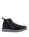 Cafènoir Man Ankle Boots Midnight Blue Size 8 Leather In Blue