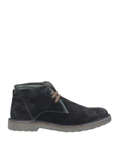 Cafènoir Man Ankle Boots Midnight Blue Size 9 Leather