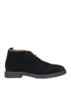 Cafènoir Man Ankle Boots Black Size 10 Soft Leather In Navy Blue