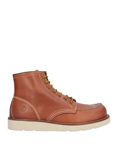 Cafènoir Man Ankle Boots Tan Size 7 Leather In Brown