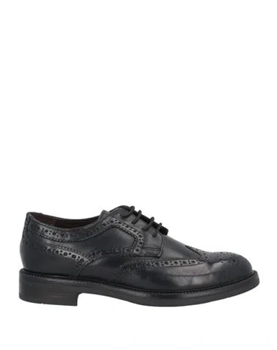 Cafènoir Man Lace-up Shoes Black Size 7 Leather