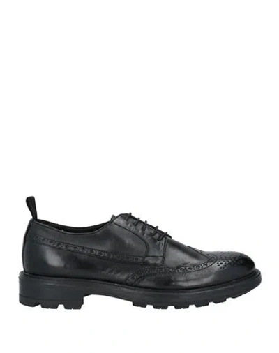 Cafènoir Man Lace-up Shoes Black Size 7 Leather