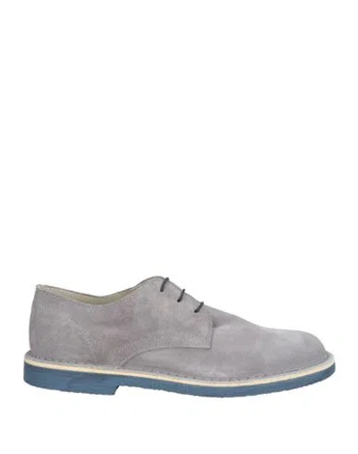 Cafènoir Man Lace-up Shoes Grey Size 9 Leather