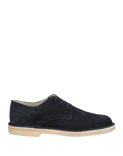 Cafènoir Man Lace-up Shoes Platinum Size 9 Leather In Grey
