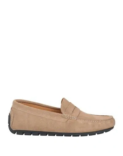 Cafènoir Man Loafers Beige Size 9 Leather