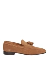Cafènoir Man Loafers Camel Size 9 Leather In Beige