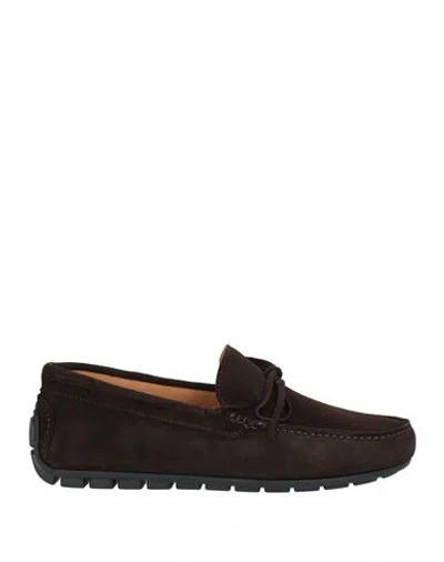 CAFÈNOIR CAFÈNOIR MAN LOAFERS DARK BROWN SIZE 9 LEATHER
