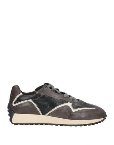 Cafènoir Man Sneakers Lead Size 7 Leather In Grey