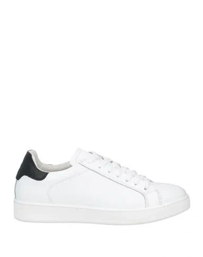 Cafènoir Man Sneakers White Size 7 Soft Leather