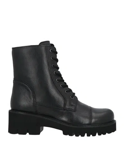 Cafènoir Woman Ankle Boots Black Size 8 Leather