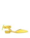 Cafènoir Woman Ballet Flats Yellow Size 7 Leather