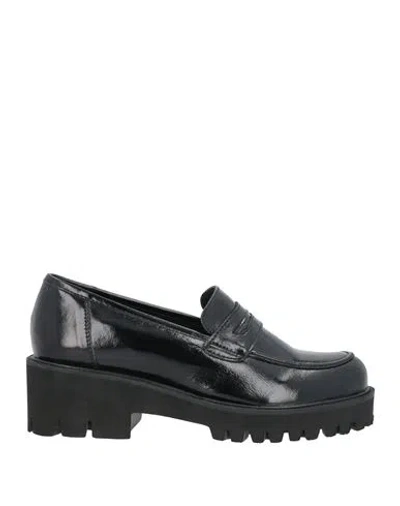 Cafènoir Woman Loafers Black Size 10 Soft Leather