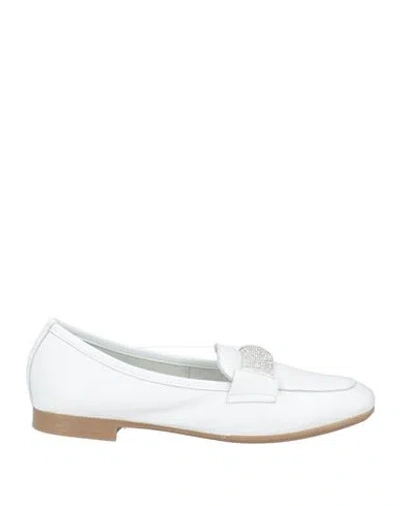 Cafènoir Woman Loafers White Size 7 Leather