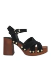 Cafènoir Woman Mules & Clogs Black Size 7 Leather