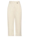 Cafènoir Woman Pants Beige Size 10 Viscose, Linen