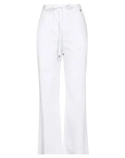 Cafènoir Woman Pants White Size L Cotton