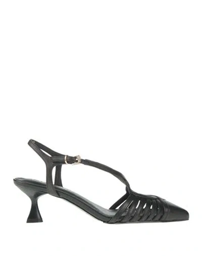 Cafènoir Woman Pumps Black Size 8 Leather