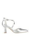 Cafènoir Woman Pumps Silver Size 8 Leather