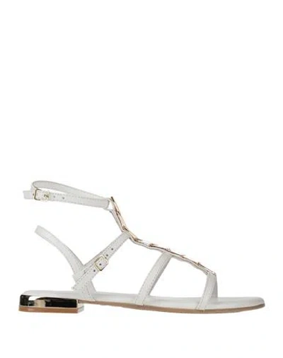 Cafènoir Woman Sandals White Size 8 Leather