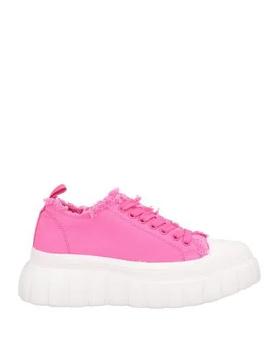 Cafènoir Woman Sneakers Fuchsia Size 8 Textile Fibers In Pink