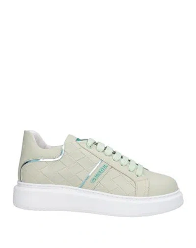 Cafènoir Woman Sneakers Sage Green Size 9 Leather