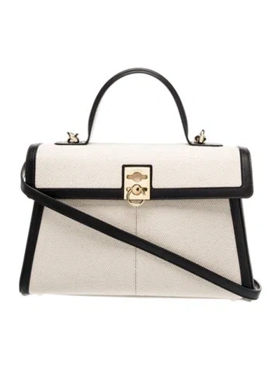 Pre-owned Cafuné Canvas Shoulder Bag In Neutral