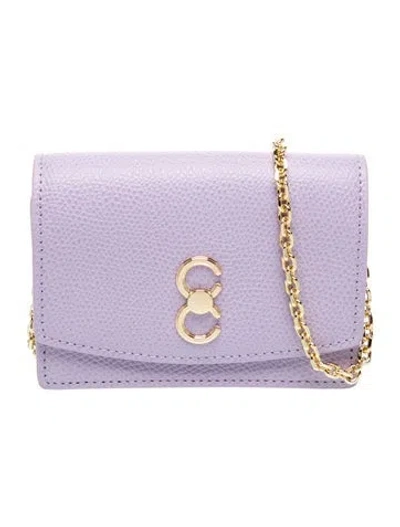 Pre-owned Cafuné Leather Clutch In Purple