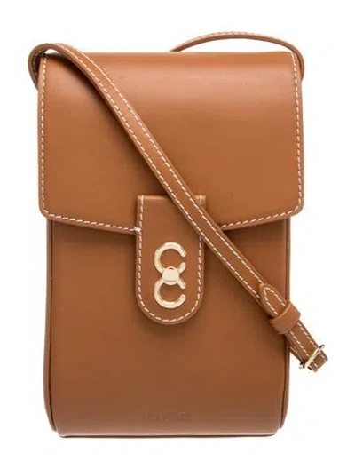 Pre-owned Cafuné Leather Crossbody Bag In Brown