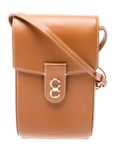 Pre-owned Cafuné Leather Crossbody Bag In Brown