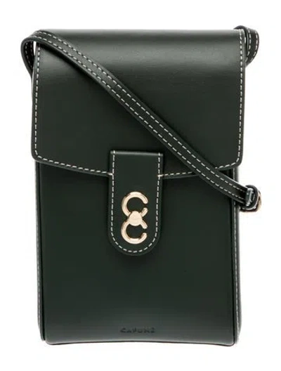 Pre-owned Cafuné Leather Crossbody Bag In Green
