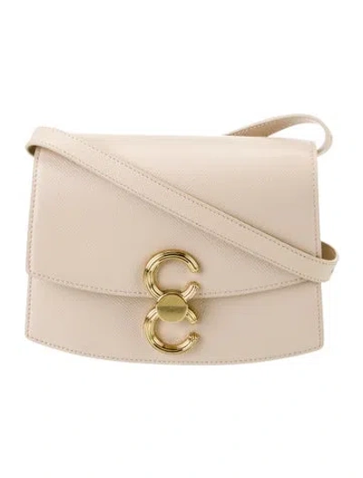 Pre-owned Cafuné Leather Crossbody Bag In Neutral