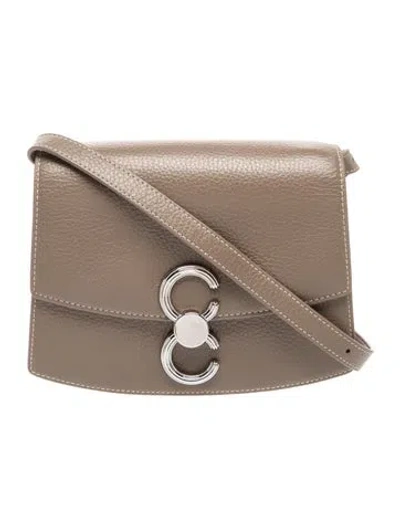 Pre-owned Cafuné Leather Crossbody Bag In Neutrals