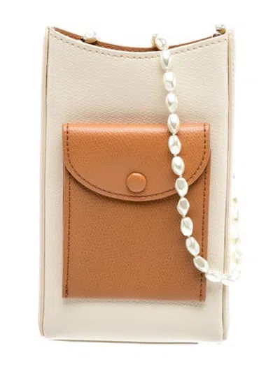 Pre-owned Cafuné Leather Crossbody Bag In Neutrals