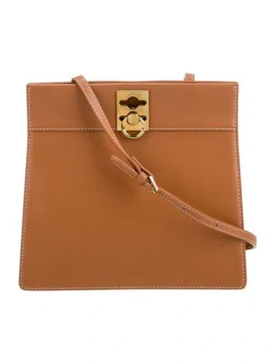 Pre-owned Cafuné Leather Shoulder Bag In Brown