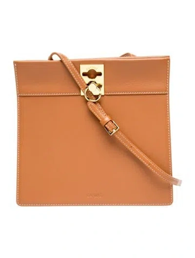 Pre-owned Cafuné Leather Shoulder Bag In Brown