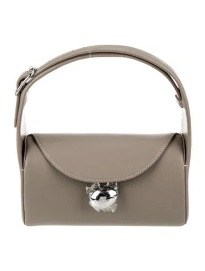 Pre-owned Cafuné Leather Shoulder Bag In Gray