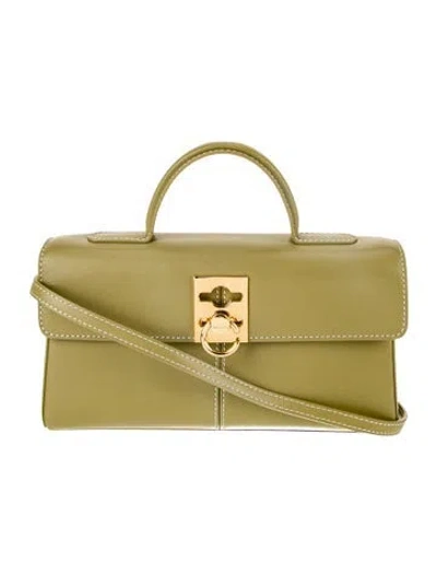 Pre-owned Cafuné Leather Shoulder Bag In Green