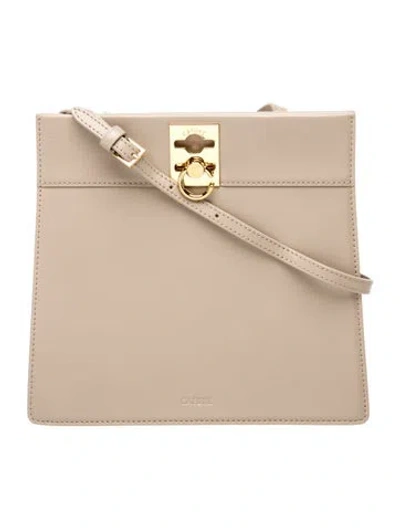 Pre-owned Cafuné Leather Shoulder Bag In Neutrals