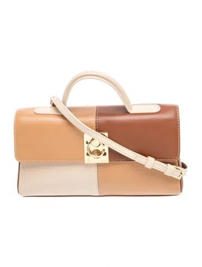 Pre-owned Cafuné Leather Shoulder Bag In Neutrals