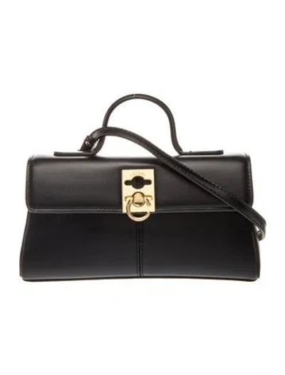 Pre-owned Cafuné Leather Top Handle Bag In Black