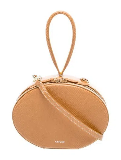 Pre-owned Cafuné Leather Top Handle Bag In Brown