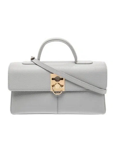 Pre-owned Cafuné Leather Top Handle Bag In Gray
