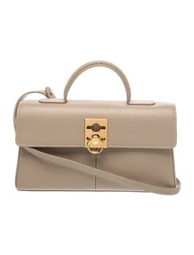 Pre-owned Cafuné Leather Top Handle Bag In Neutrals