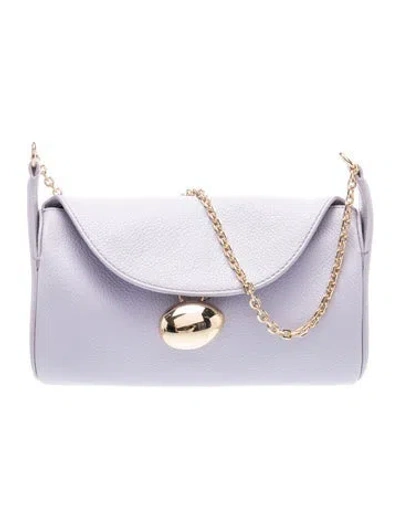 Pre-owned Cafuné Leather Top Handle Bag In Purple