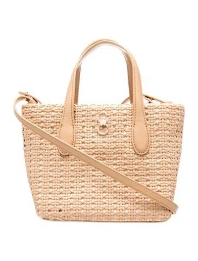 Pre-owned Cafuné Raffia Top Handle Bag W/ Tags In Neutral