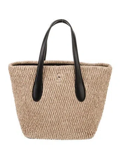 Pre-owned Cafuné Straw Evening Bag In Neutral